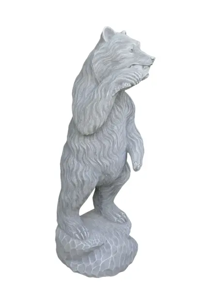 Product image 5 of the product “Big bear eating fish, 100cm H | cast stone ”